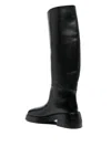 Marsèll Minimalist Long Boots With Smooth Leather Finish In Black