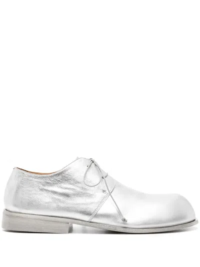 Marsèll Muso Leather Derby Shoes In Silver