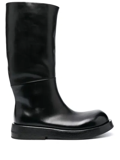 Marsèll Musona Leather Boots In Schwarz