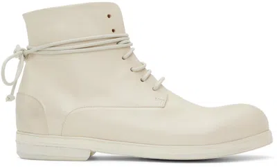 Marsèll Off-white Zucca Media Boots In 180 Ivory