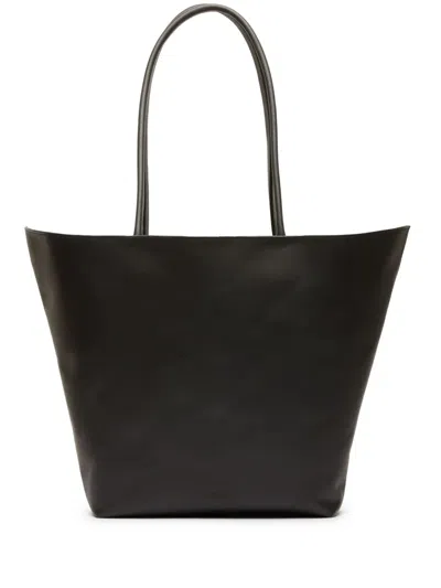 Marsèll Open-top Leather Tote Bag In Black
