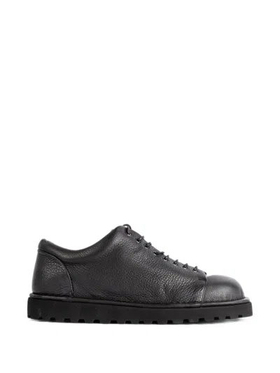Marsèll Pallottola Grained Leather Derby Shoes In Black