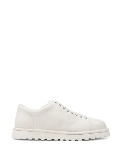 Marsèll Pallottola Pomice Leather Derby Shoes In White