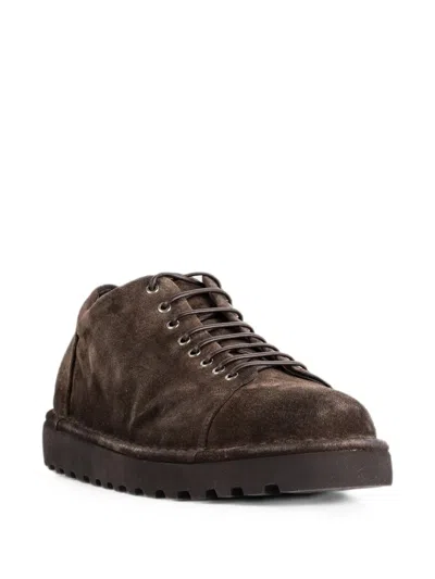 Marsèll Pallottola Suede Derby Shoes In Brown