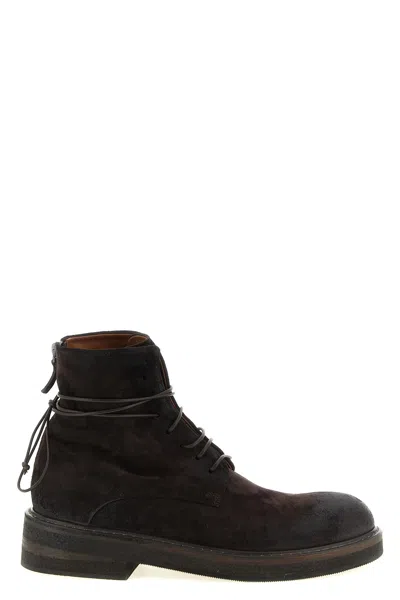 Marsèll Brown Suede Lace-up Boots In Multi