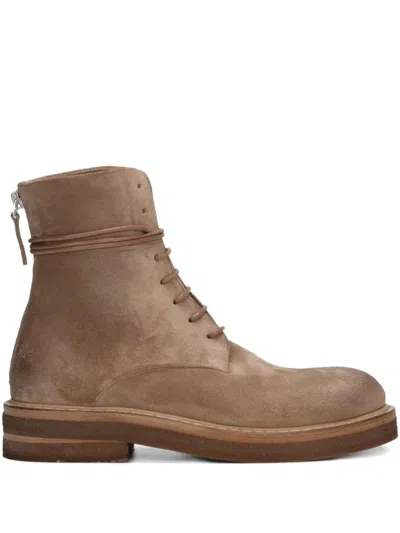 Marsèll Parrucca Lace-up Zip Boot In Neutral
