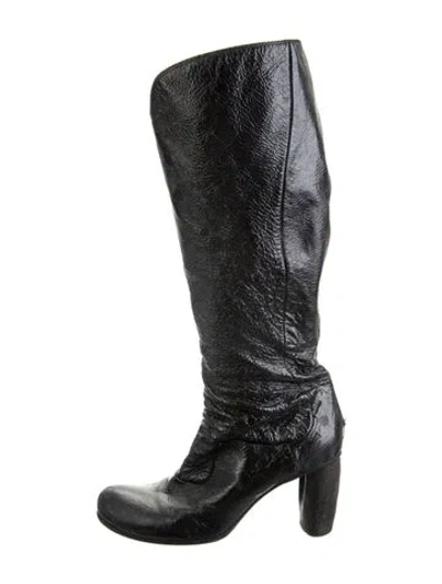 Pre-owned Marsèll Patent Leather Boots In Black