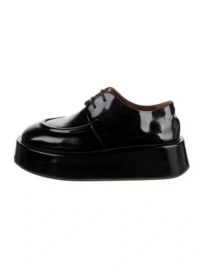 Pre-owned Marsèll Patent Leather Oxfords In Black