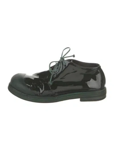 Pre-owned Marsèll Patent Leather Oxfords In Green