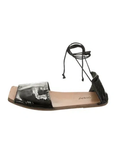 Pre-owned Marsèll Patent Leather Sandals In Black/clear
