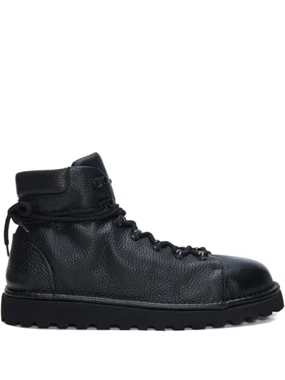 Marsèll Pebble-grain Leather Boots In Black