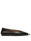 Marsèll Pointed-toe Leather Ballerina Shoes In Black