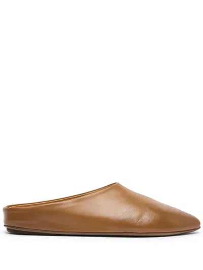 Marsèll Pointed-toe Leather Mules In Brown