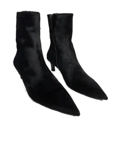 Marsèll Pony Hair Ankle Boots In Black
