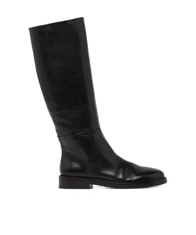 Marsèll Round Toe Boots In Black
