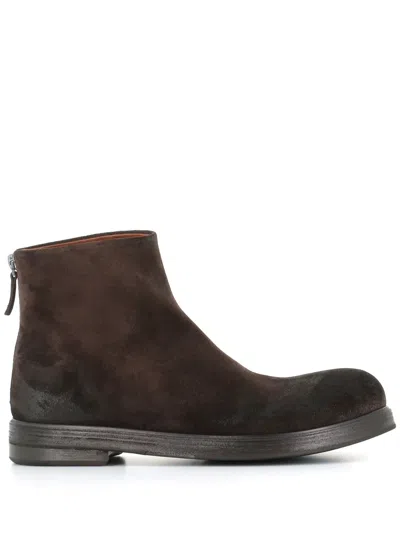 Marsèll Man Ankle Boots Dark Brown Size 12 Leather