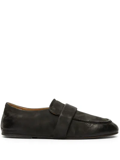 Marsèll Round-toe Leather Loafers In Black