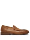 Marsèll Round-toe Leather Loafers In Brown