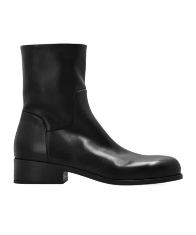 Marsèll Round-toe Short Boots In Black