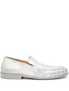 Marsèll Ruched-detailing Leather Loafers In Silver
