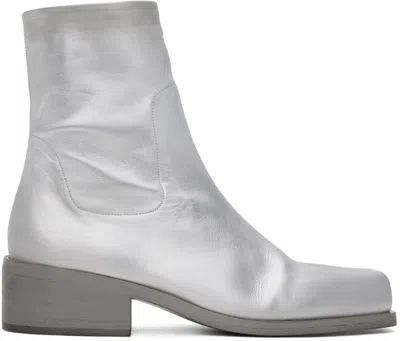 Marsèll Silver Cassello Boots In Argento