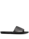 Marsèll Slip-on Leather Slides In Black