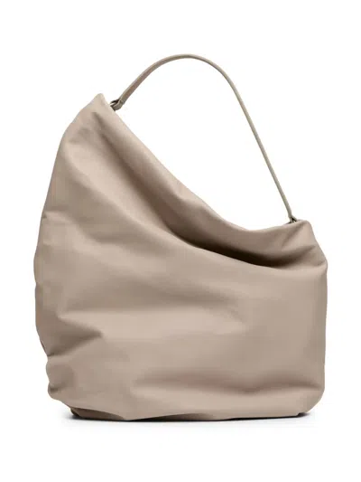 Marsèll Slouchy Leather Shoulder Bag In Grey
