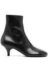 Marsèll Smooth Grain Round-toe Leather Boots In Black