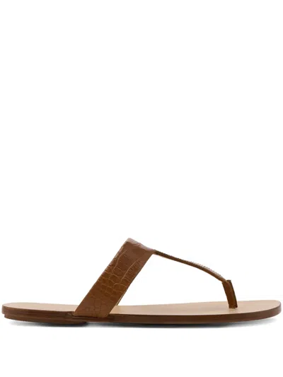 Marsèll Sottile Croc-effect T-bar Sandals In Brown
