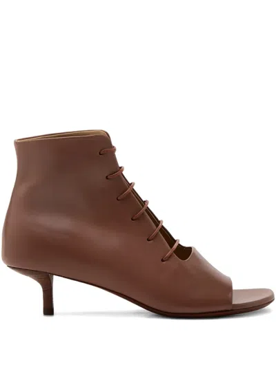 Marsèll Sottiletta Open-toe Lace-up Boots In Brown