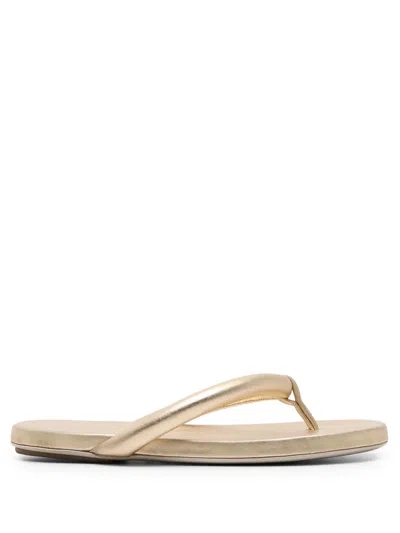 Marsèll Spanciata Metallic-finish Leather Sandals In Gold