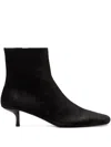 Marsèll Spazzola Kitten-heel Suede Boots In Black