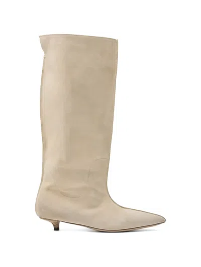 Marsèll Spino Point-toe Knee-high Boots In Neutral