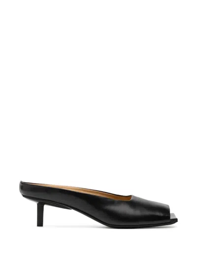 Marsèll Square-toe Heeled Sandals In Black