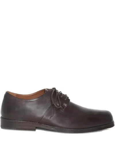 Marsèll Square-toe Lace-up Derby Shoes In Brown