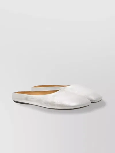 Marsèll Square Toe Metallic Finish Flat Sole Slippers