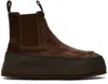 Marsèll Ssense Exclusive Brown Parapana Boots In 445 Reversed Bark