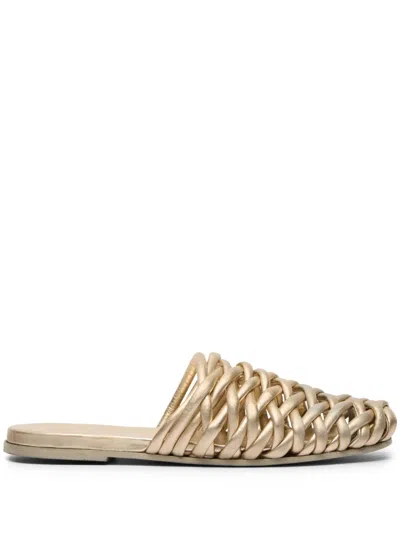 Marsèll Mules Mit Webmuster In Gold