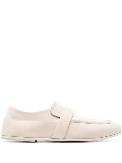 Marsèll Strap-detailing Nubuck Loafers In 白色