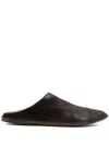 Marsèll Round Toe Suede Slippers In Brown