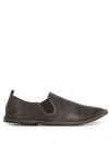 Marsèll Strassaco Grained-leather Loafers In Brown