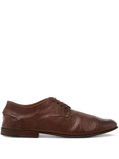 Marsèll Stucco Textured Derby Shoes In Brown