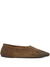 Marsèll Suede Almond-toe Loafers In Brown