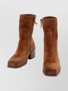 Marsèll Suede Block Heel Ankle Boots In Brown