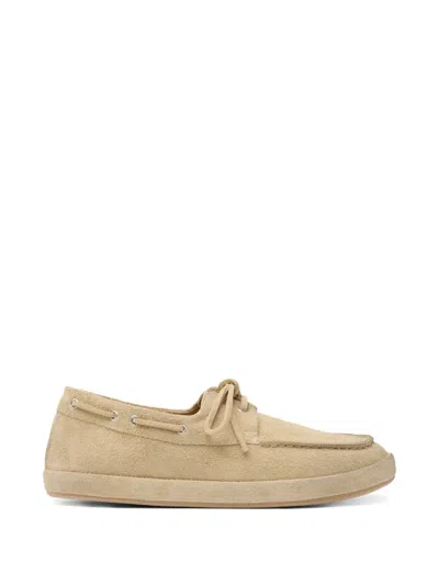 Marsèll Suede Boat Shoes In Neutral