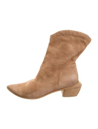 Pre-owned Marsèll Suede Boots In Neutrals