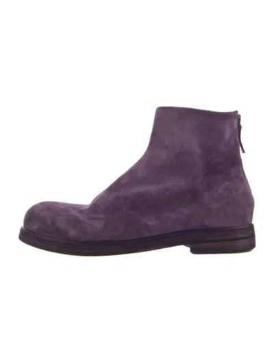 Pre-owned Marsèll Suede Boots In Purple
