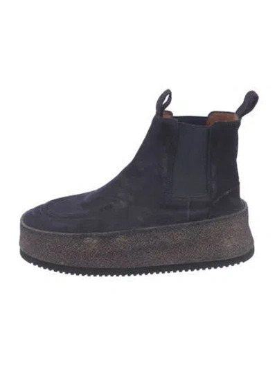 Pre-owned Marsèll Suede Chelsea Boots In Blue