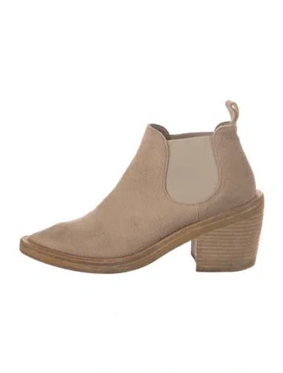 Pre-owned Marsèll Suede Chelsea Boots In Neutral