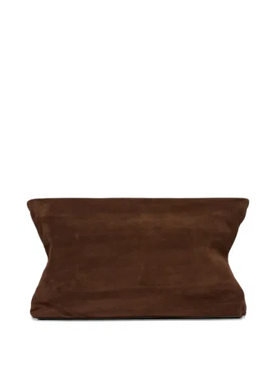 Marsèll Suede Clutch Bag In Brown
